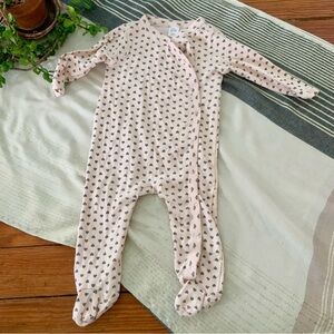 Nordstrom Baby Pink Heart Footie Sleeper